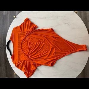 Neon orange cut out bodysuit